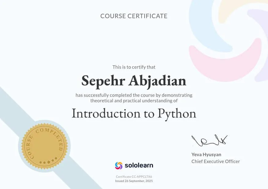 Deep Learning Certificate